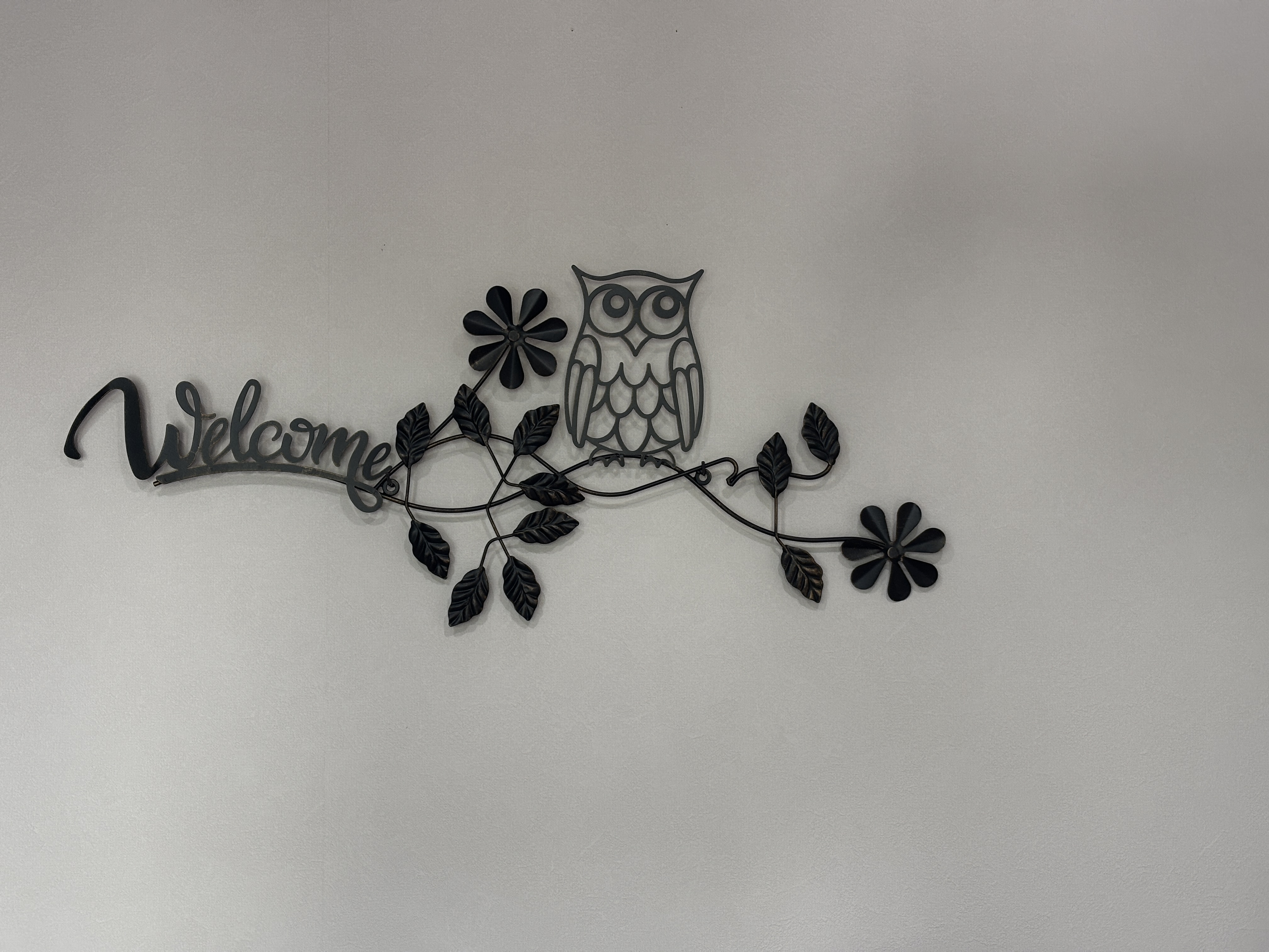 Welcome フクロウのウォールアート